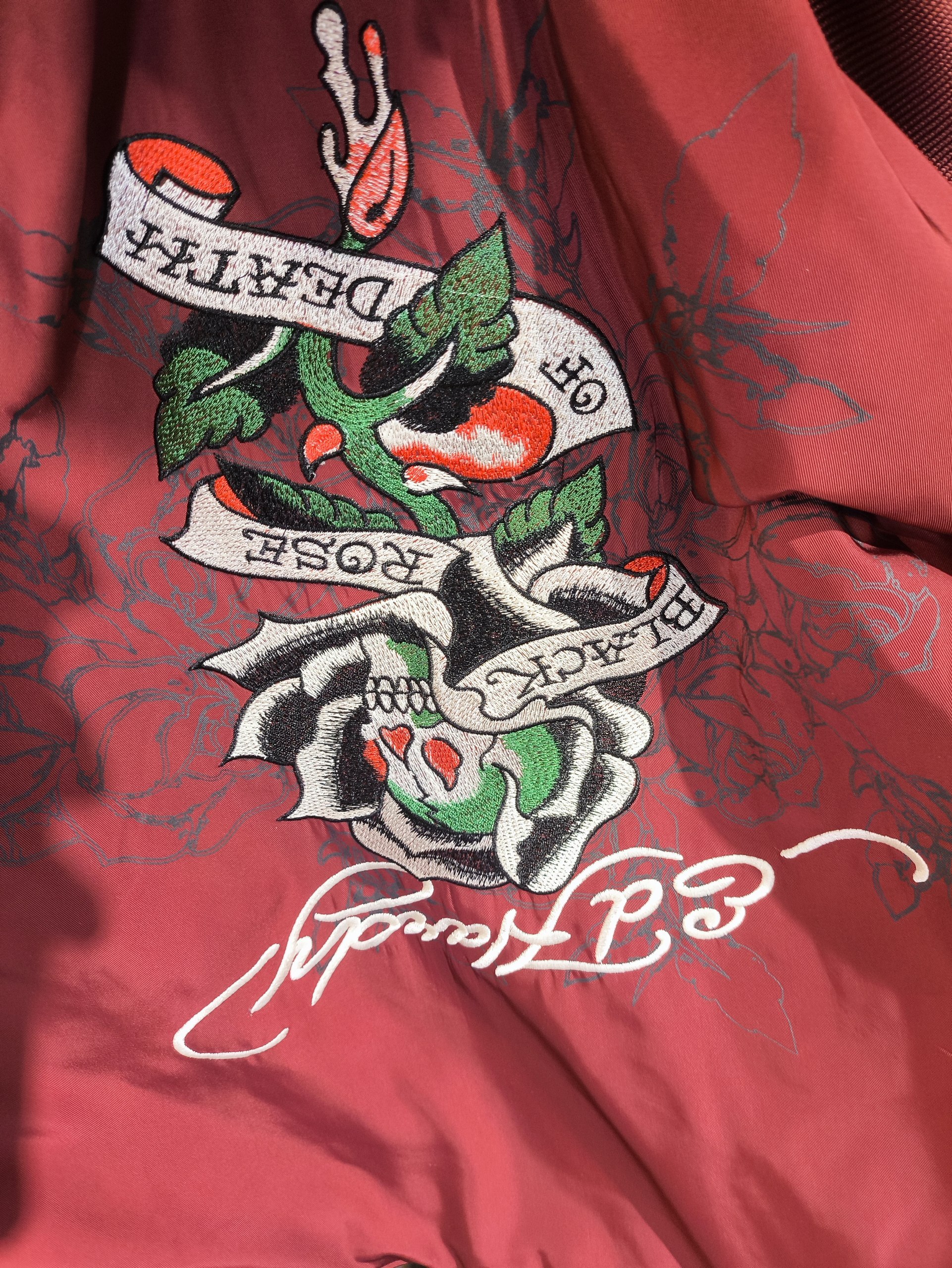 Ed Hardy Black Rose of Death M41 бомбер