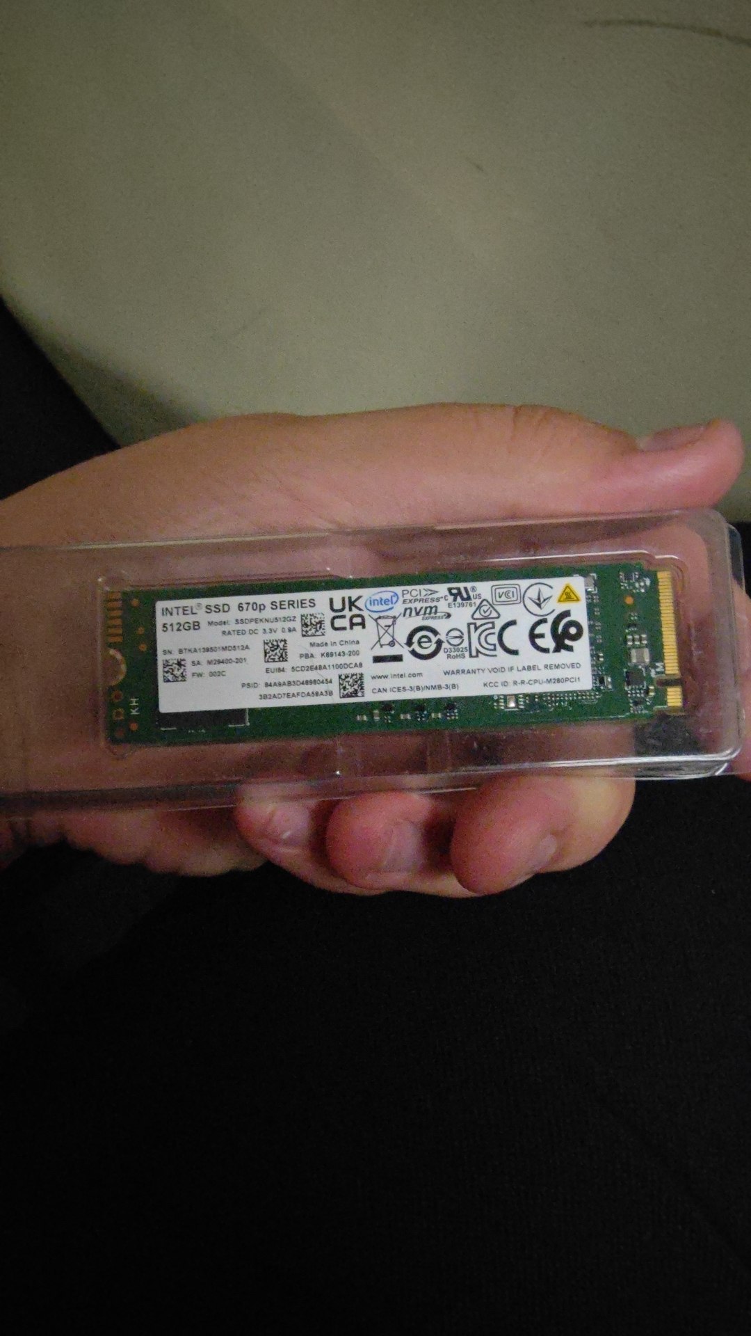 SSD Intel 670p Series 512GB M.2 NVMe