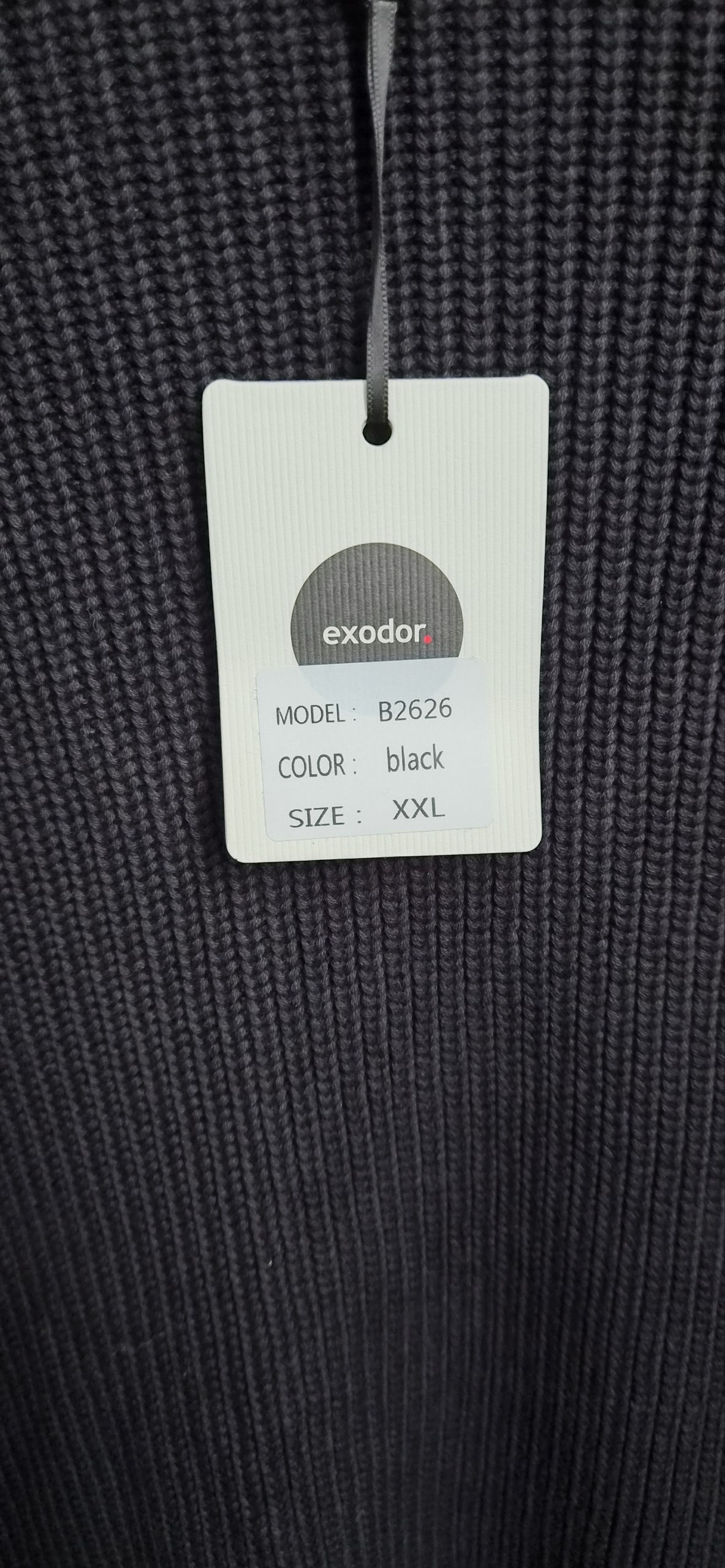 Чёрный свитер exodar B2626, размер XXL — 3