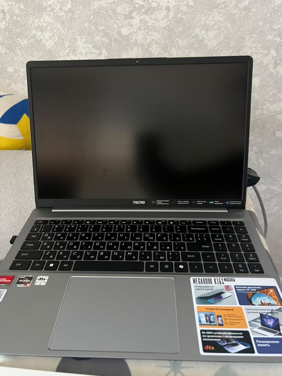 Ноутбук Tecno Megabook K16S (1TB SSD / 16" IPS / Металл) — состояние нового! 230 000 тг
