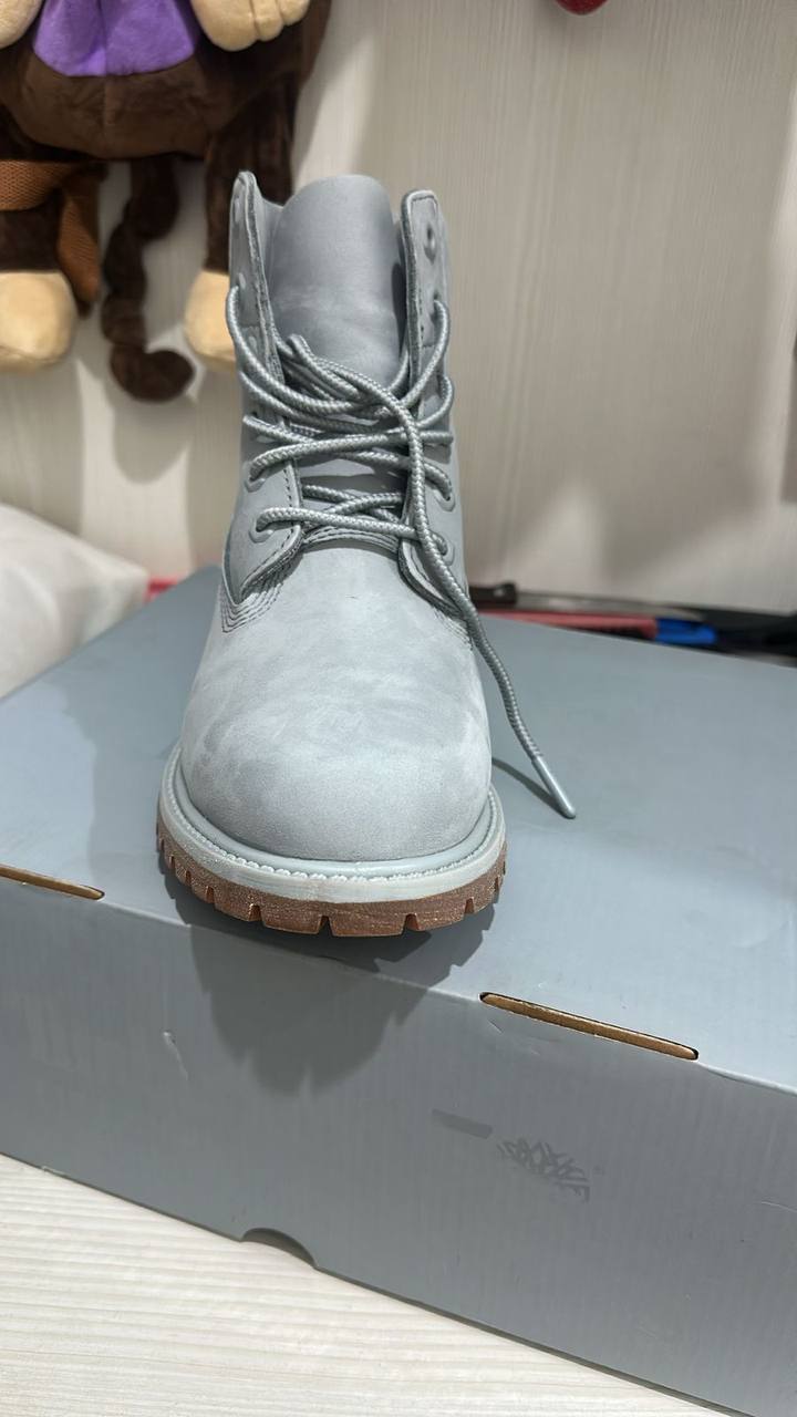 Timberland Premium 6 IN Waterproof Boot Light Grey Nubuck, размер 39.5 — 3