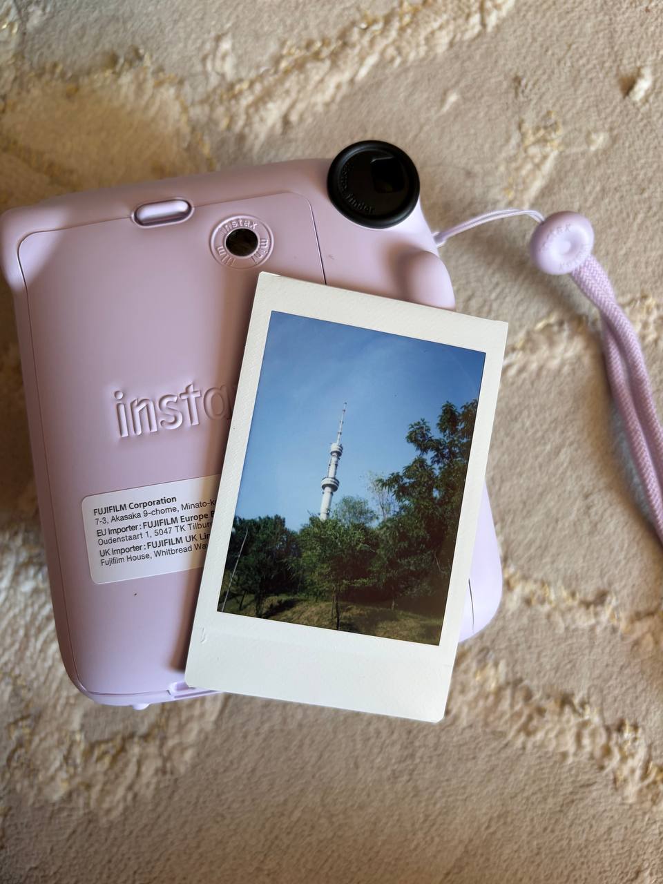 Instax mini 12 моментальная печать фиолетовая с чехлом — 3