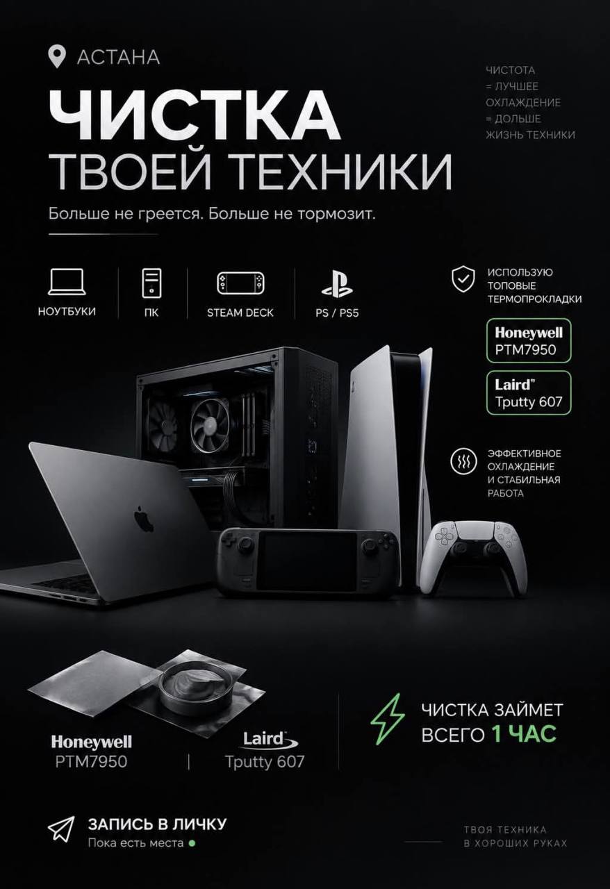 Чистка ПК и ноутбуков с использованием Honeywell PTM7950