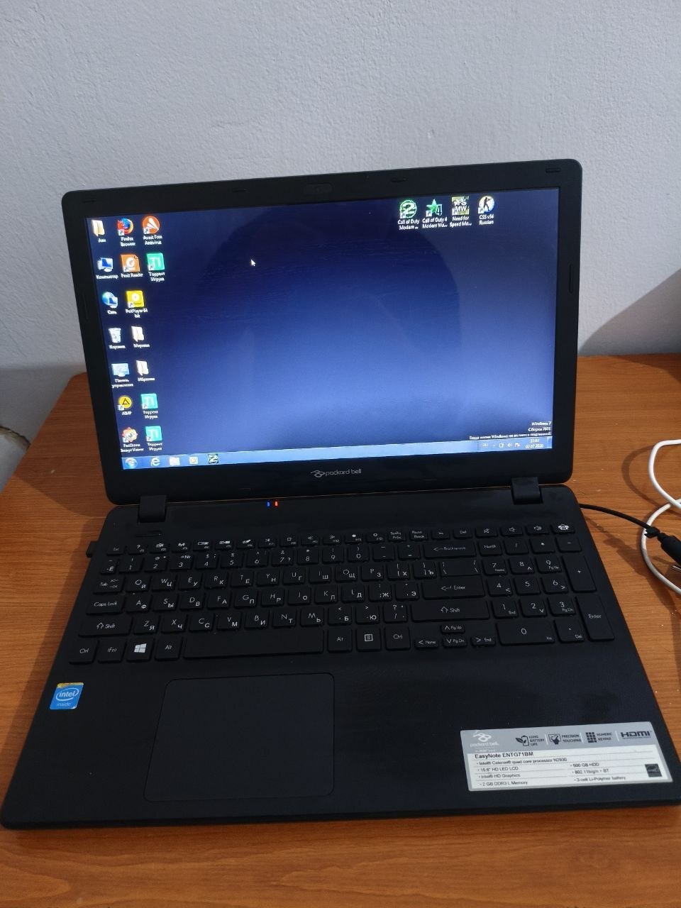Ноутбук Packard Bell EasyNote ENTG71BM — 2