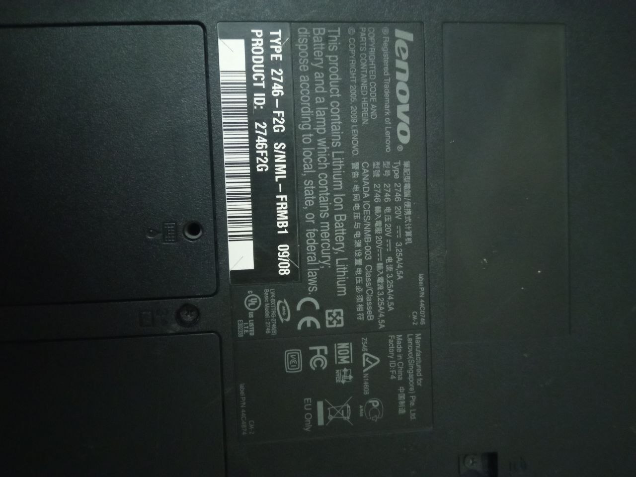 Ноутбук Lenovo Type 2746 — 2